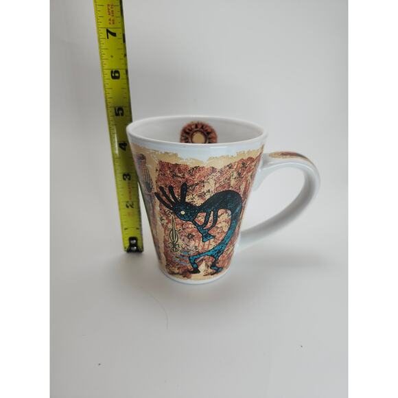 Polar Graphics Kokopelli Mug Southwest Tribal Flute Player Tapered Coffee Cup - Picture 7 of 8